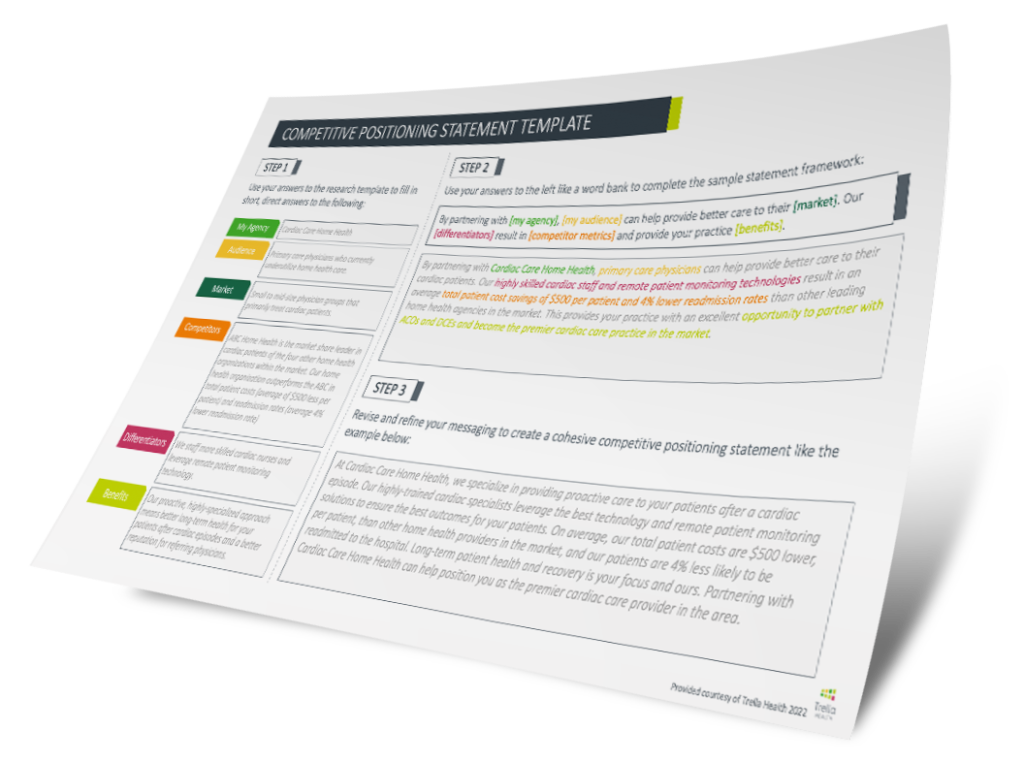 Post-Acute Marketing: Competitive Positioning Statement Template