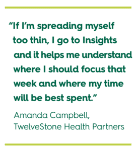 Quote from Amanda Campbell at Twelve Stone Health Partners